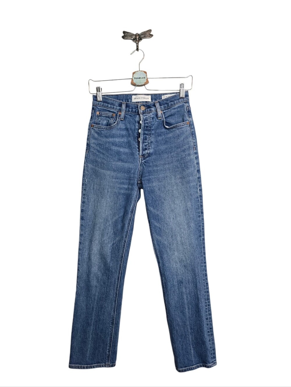 Aritzia Denim Forum 25 The Arlo High Rise Straight Blue Jean 25